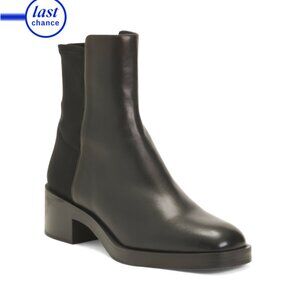 STUART WEITZMAN Black Made In Spain Leather 5050 Kaia Booties